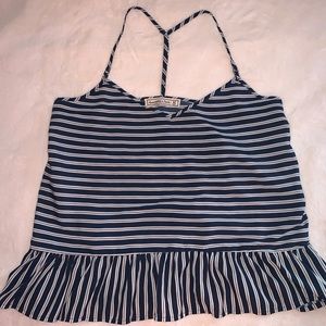 Blue and White Striped Tank Top